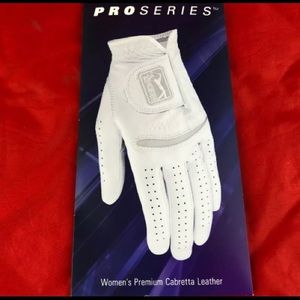 NWT PGA Tour Proseries Womens L Left Golf Glove Cabretta